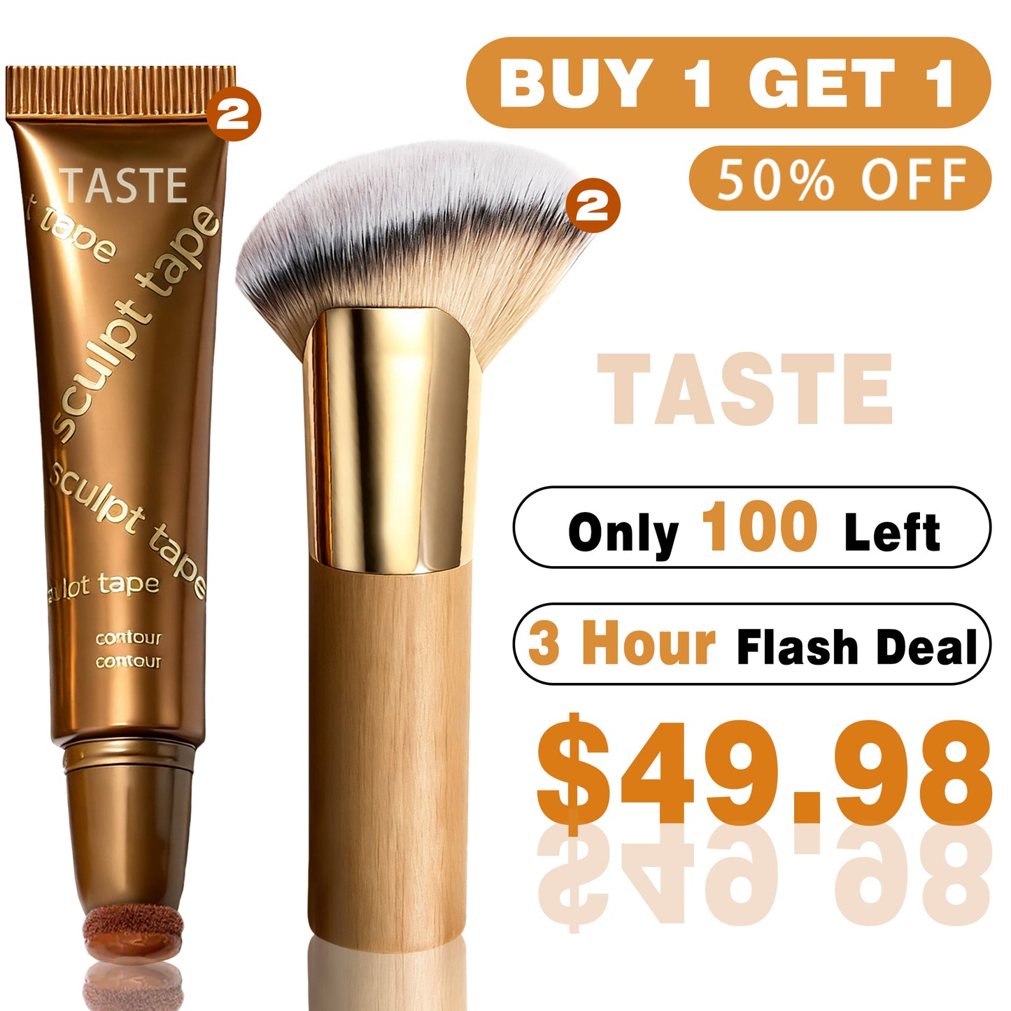 ⏰Final 3 Hours • 70% OFF⏰2️⃣2️⃣Taste GIRL sculpt tape + sculpting cheek brush duo