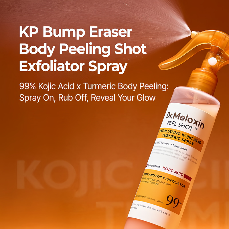 🚨Last 3 hours 50% off🔥3️⃣Get Rid of Keratin Bumps Fast! Kojic Acid & Turmeric Peel Shot Spray