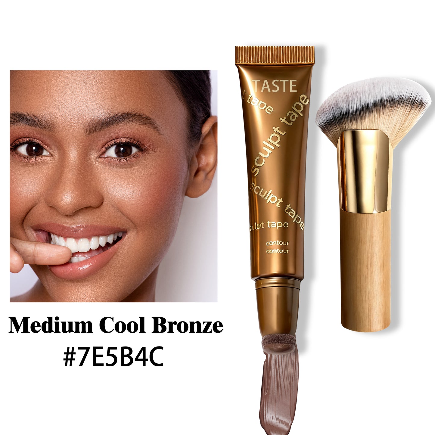 ⏰Final 3 Hours • 70% OFF⏰2️⃣2️⃣Taste GIRL sculpt tape + sculpting cheek brush duo
