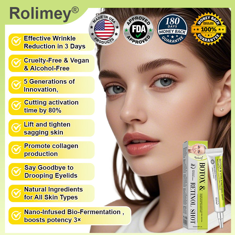 💎Made and shipped from the USA Rolimey® Botox & Vita-A Retinol Shot Wrinkle-Lift Tightening cream - Last Day Promotion 70% OFF