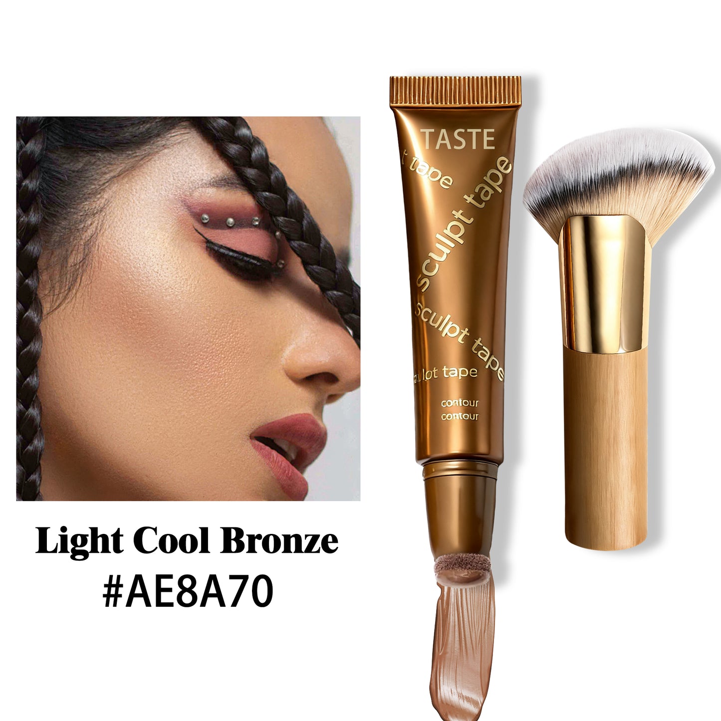 ⏰Final 3 Hours • 70% OFF⏰2️⃣2️⃣Taste GIRL sculpt tape + sculpting cheek brush duo