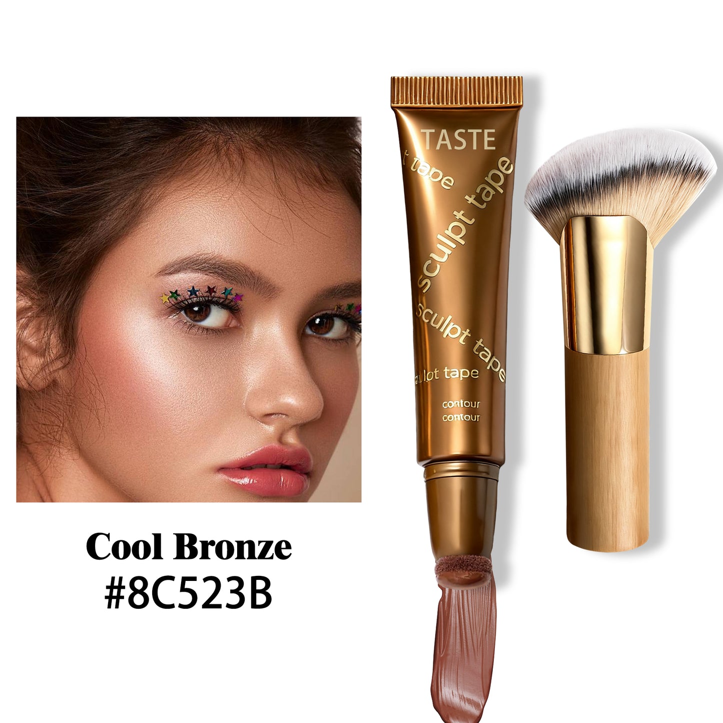 ⏰Final 3 Hours • 70% OFF⏰2️⃣2️⃣Taste GIRL sculpt tape + sculpting cheek brush duo