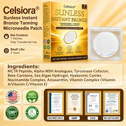 𝑶𝒇𝒇𝒊𝒄𝒊𝒂𝒍 𝑺𝒕𝒐𝒓𝒆 | ☀️ Celsiora® 𝐒𝐮𝐧𝐥𝐞𝐬𝐬 𝐈𝐧𝐬𝐭𝐚𝐧𝐭 𝐁𝐫𝐨𝐧𝐳𝐞 𝐓𝐚𝐧𝐧𝐢𝐧𝐠 𝐌𝐢𝐜𝐫𝐨𝐧𝐞𝐞𝐝𝐥𝐞 𝐏𝐚𝐭𝐜𝐡  (𝐉𝐮𝐬𝐭 𝐨𝐧𝐜𝐞 𝐚 𝐝𝐚𝐲) 𝐕𝐢𝐬𝐢𝐛𝐥𝐞 𝐁𝐫𝐨𝐧𝐳𝐞 𝐆𝐥𝐨𝐰 𝐢𝐧 𝟕 𝐃𝐚𝐲𝐬 ✅ 𝐍𝐨 𝐔𝐕, 𝐍𝐨 𝐎𝐫𝐚𝐧𝐠𝐞, 𝐍𝐨 𝐒𝐭𝐫𝐞𝐚𝐤𝐬, 𝐍𝐨 𝐃𝐇𝐀, 𝐍𝐨 𝐌𝐞𝐬𝐬.