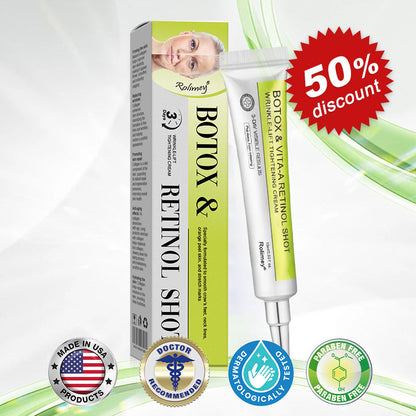 💎Made and shipped from the USA Rolimey® Botox & Vita-A Retinol Shot Wrinkle-Lift Tightening cream - Last Day Promotion 70% OFF